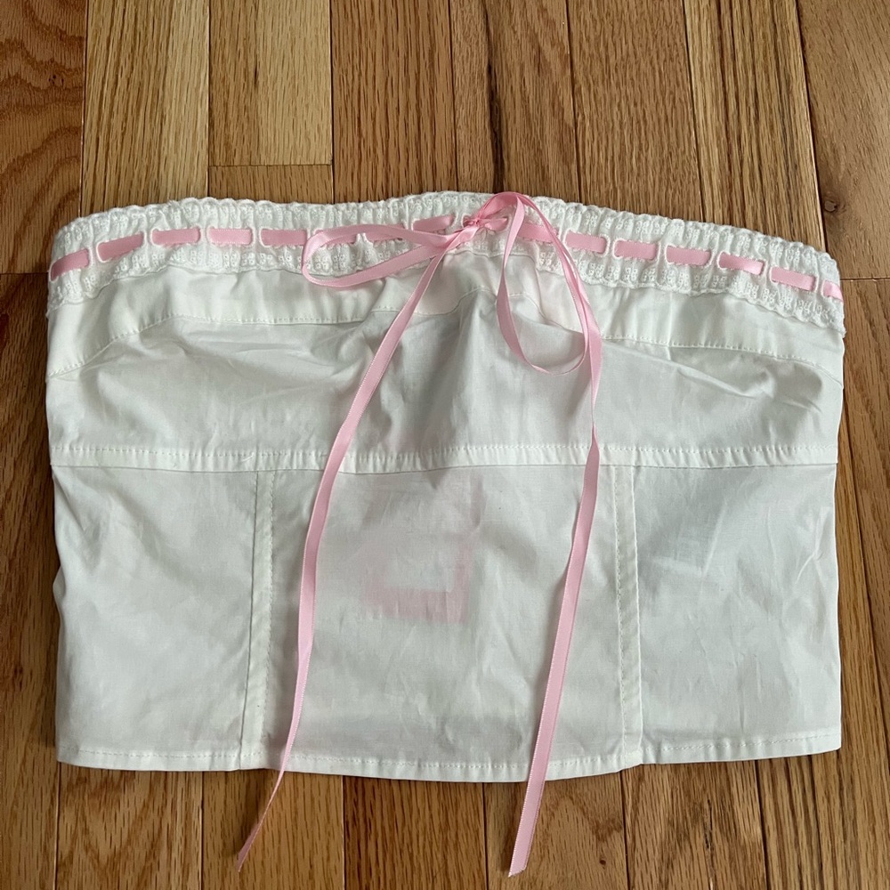 Edikted white & pink tube top